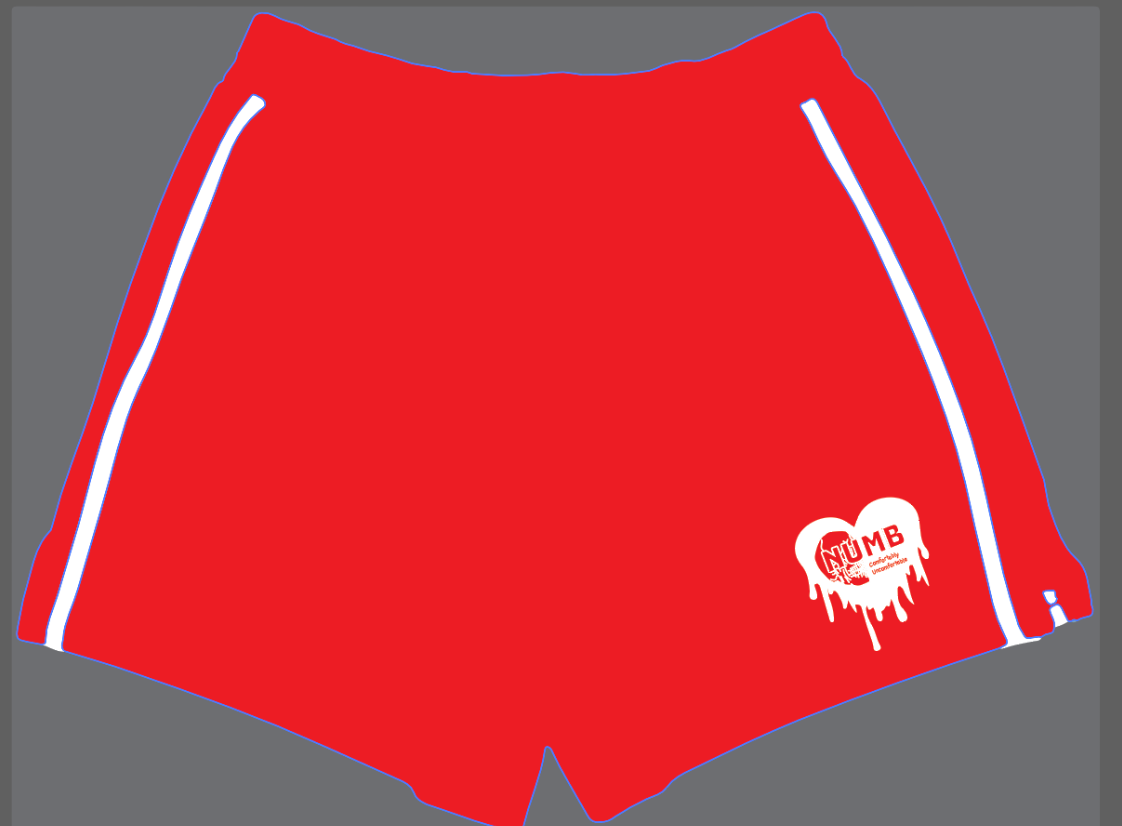 Numb™ Heartbreak Shorts Red/White