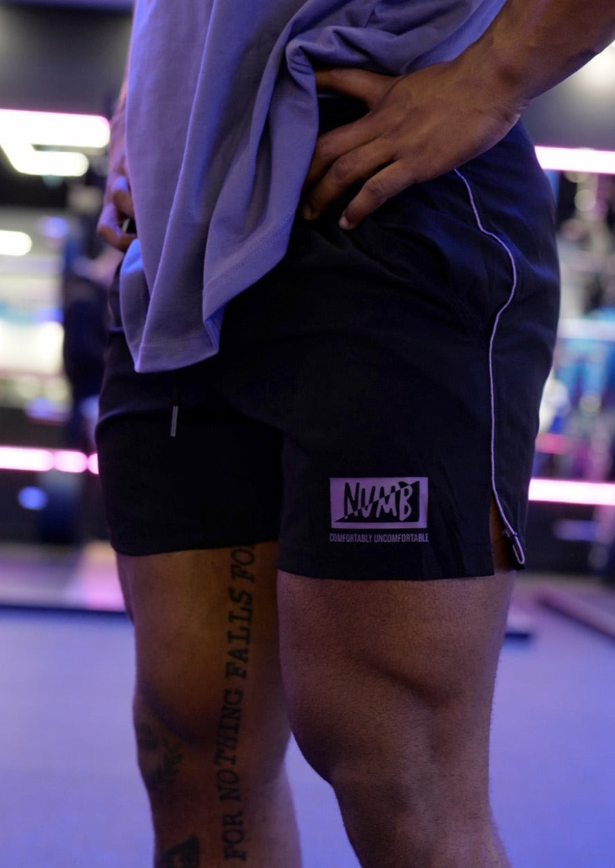 Numb™ Classic Bodybuilding Shorts Black/Purple