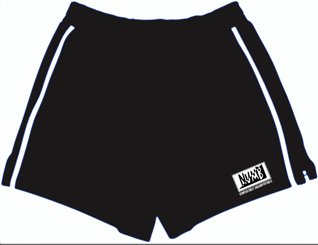Numb™ Classic Bodybuilding Shorts Black/White