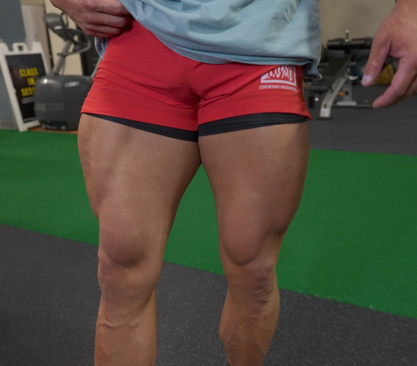 Numb™ Classic Bodybuilding Shorts Red/White